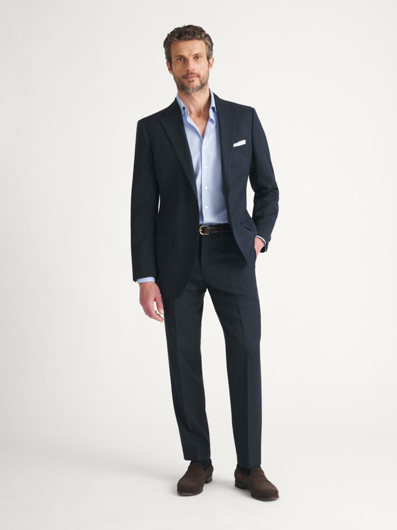 Navy Birdseye Stretch Allen Suit Thumb Detail