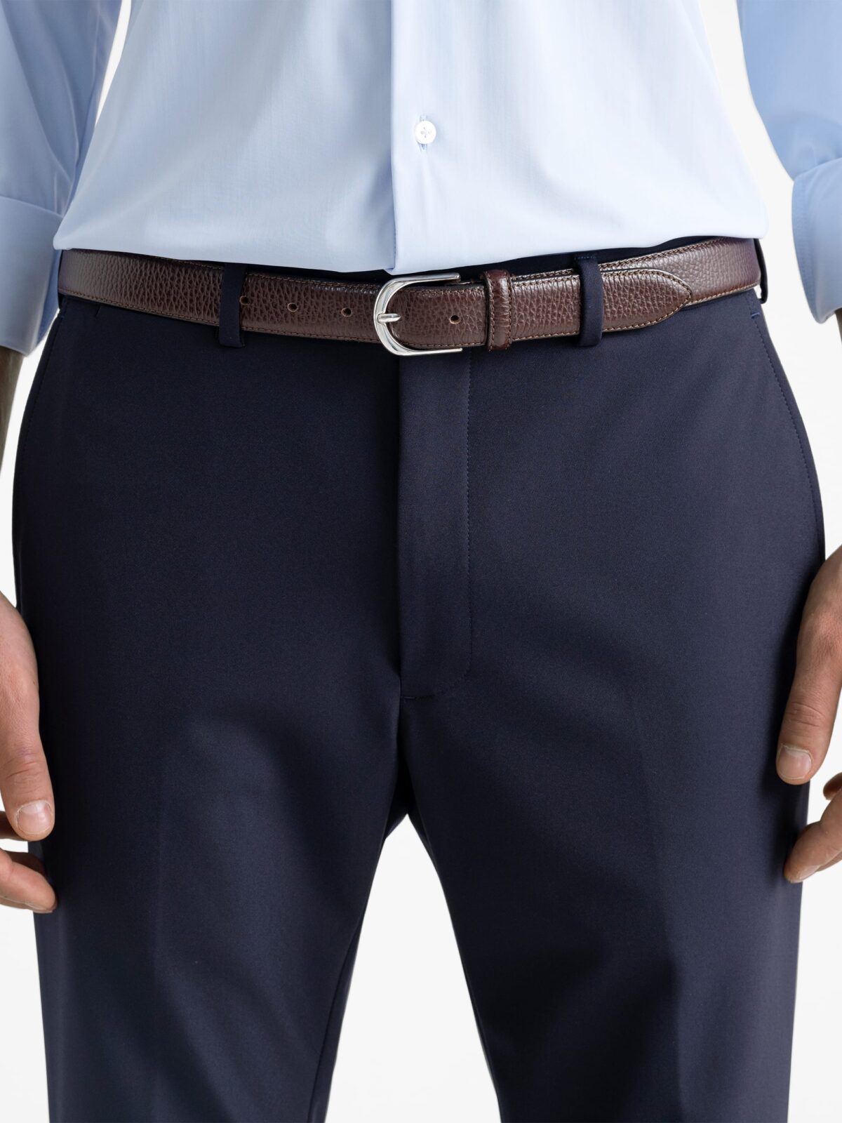 Navy Stretch Performance Dress Pant - Custom Fit Tailored Clothing