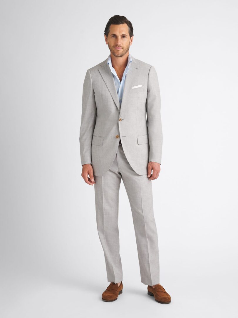 Drago Light Grey Tropical Wool S130s Allen Suit Thumb Detail