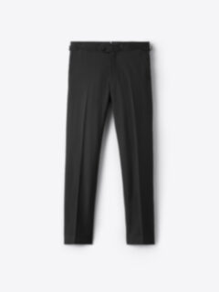 Shop Mayfair Black Loro Piana S150s Tuxedo Pant