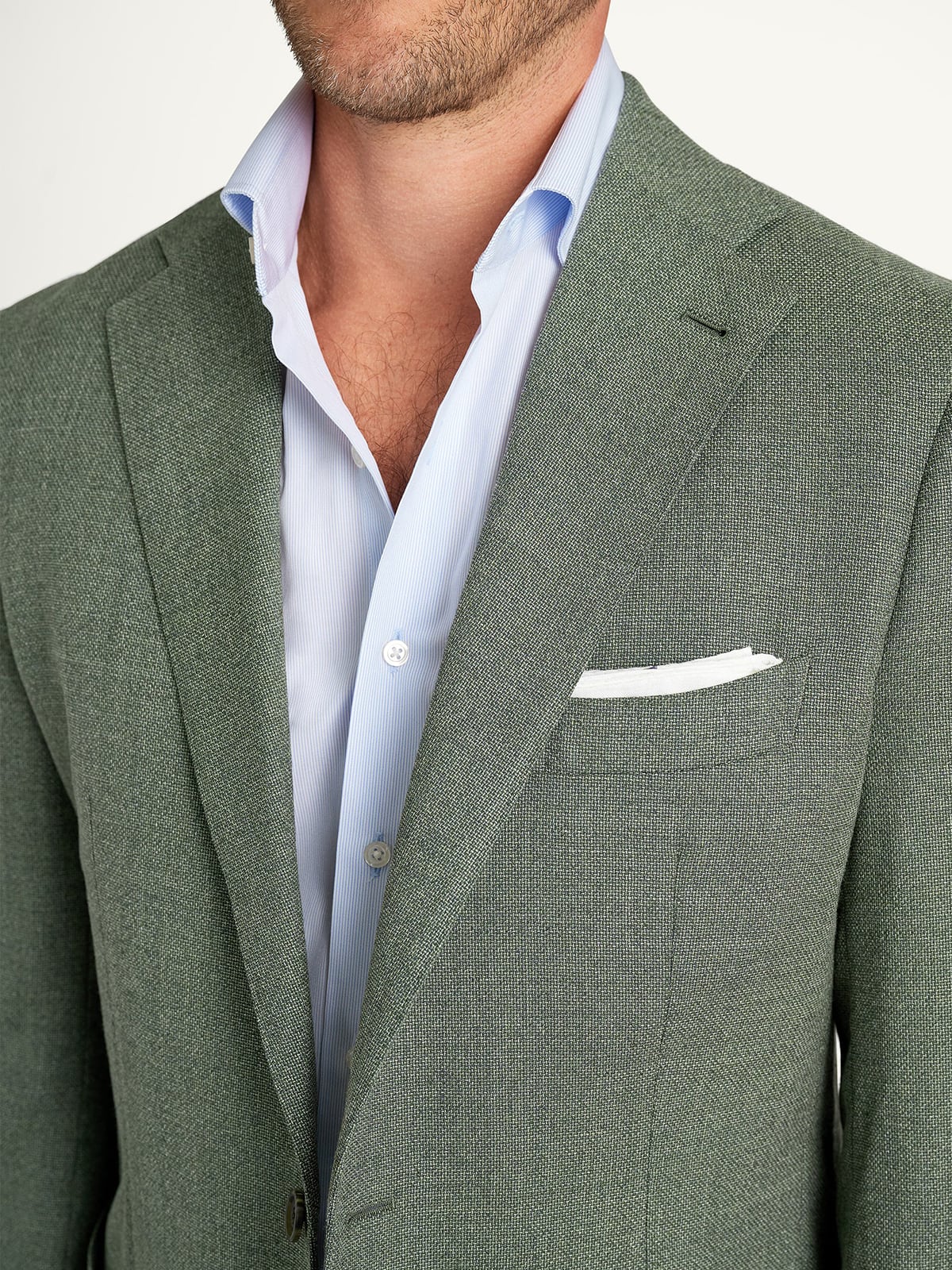 Reda Sage Hopsack Bedford Jacket - Custom Fit Tailored Clothing