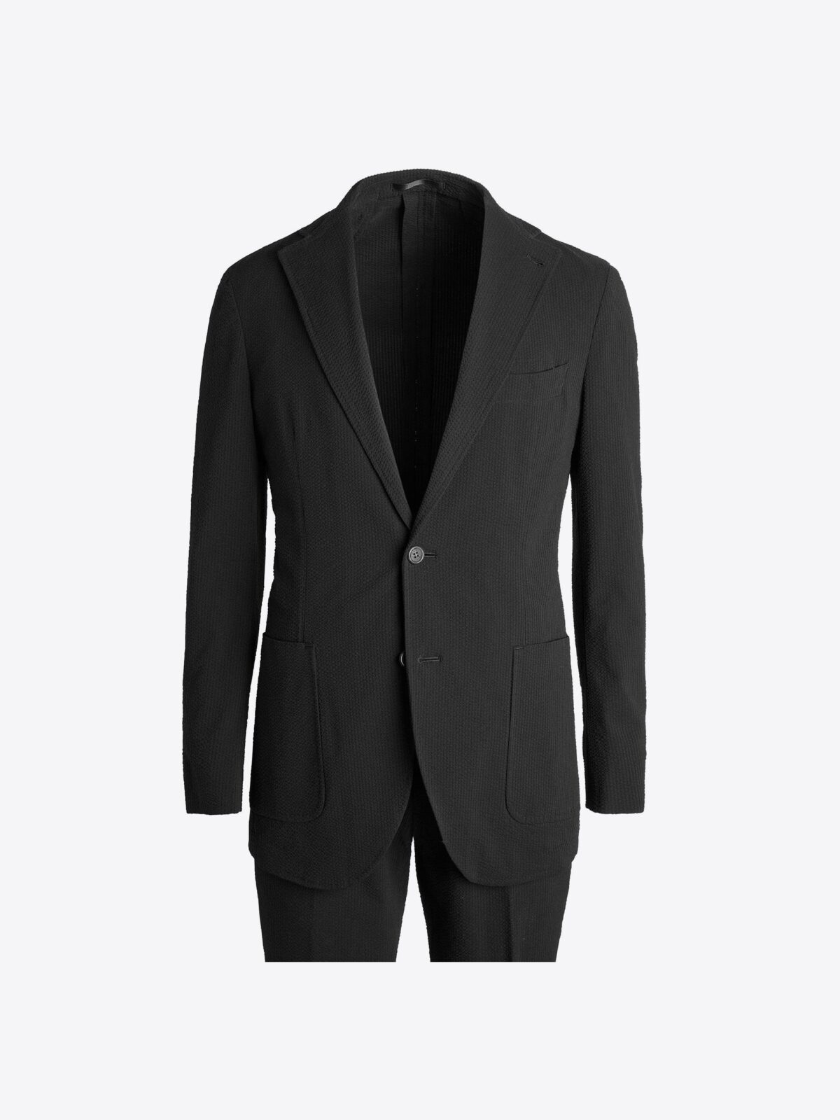 seersucker suit black