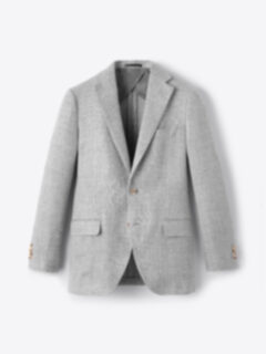 Shop Light Grey Wool Linen Bedford Jacket