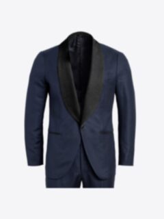 Shop Mayfair Navy Wool and Linen Tuxedo