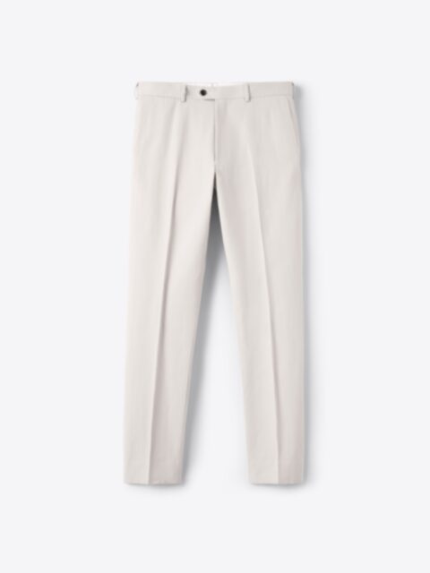 Off white cotton pant with lace work at hem – Fabnest