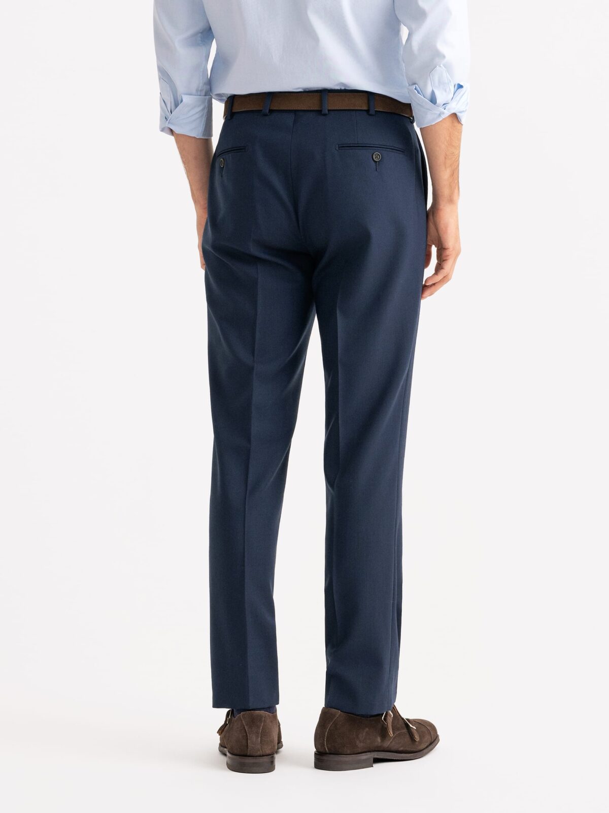 Navy Heavy Fresco Dress Pant - Custom Fit Tailored Clothing