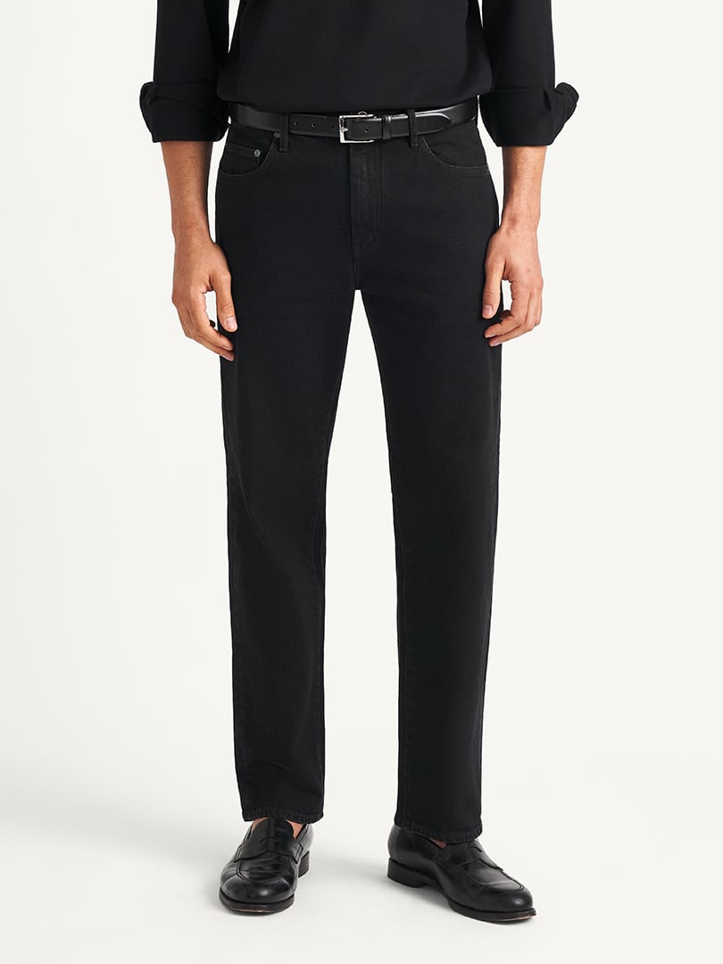 Dean Stretch Slim Jean in Black Rinse Japanese Denim Thumb Detail