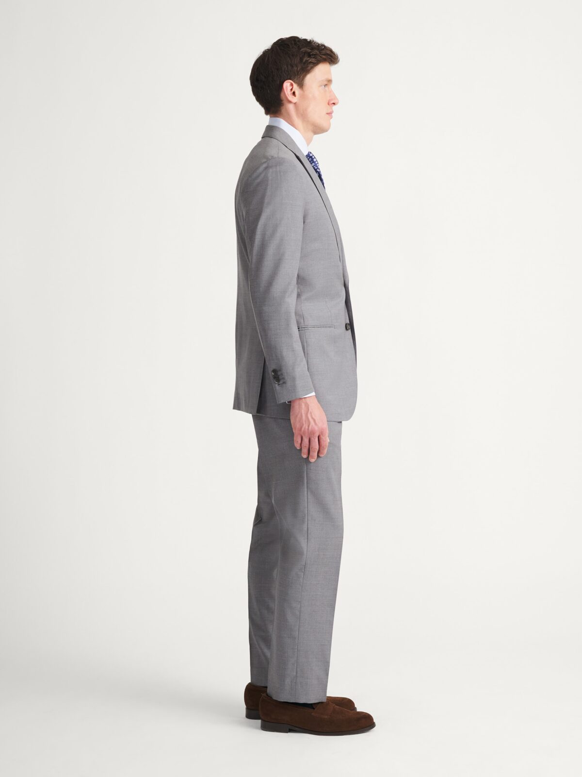 Loro Piana Fabric Light Grey Tropical Wool Suit - Custom Fit