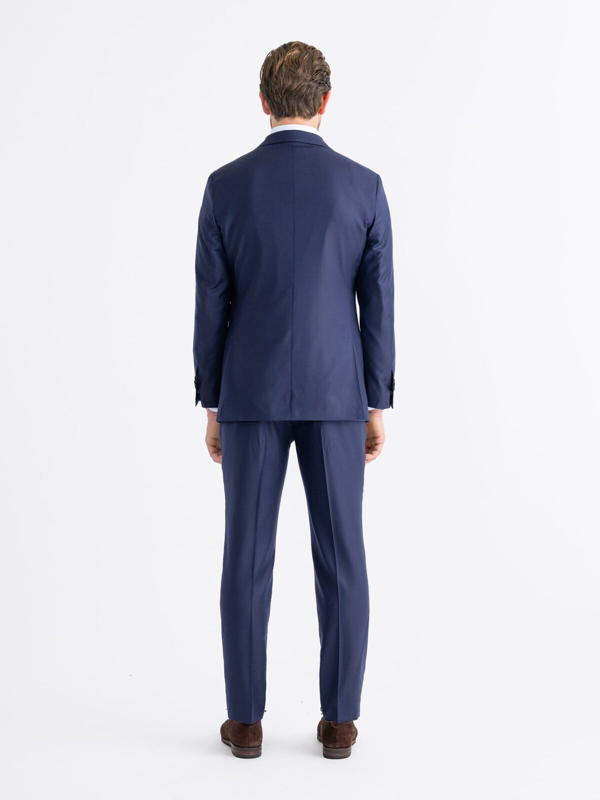 Loro Piana Fabric S170s Navy Wool and Cashmere Mercer Suit