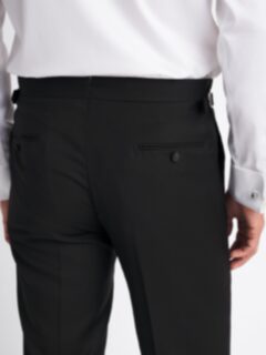Mayfair Black Wool Tuxedo Pant - Custom Fit Tailored Clothing