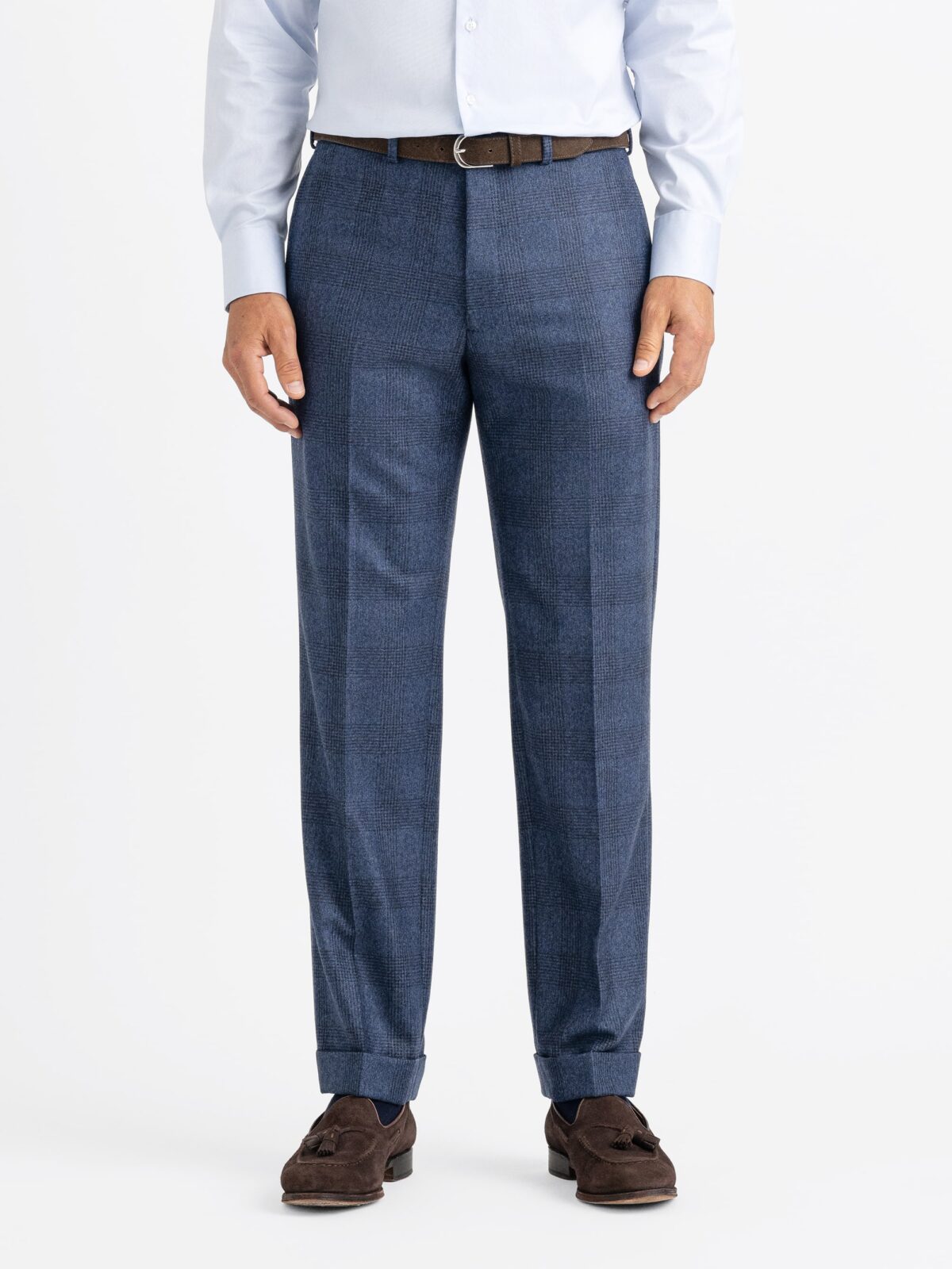 VBC Slate Plaid Wool Flannel Dress Pant