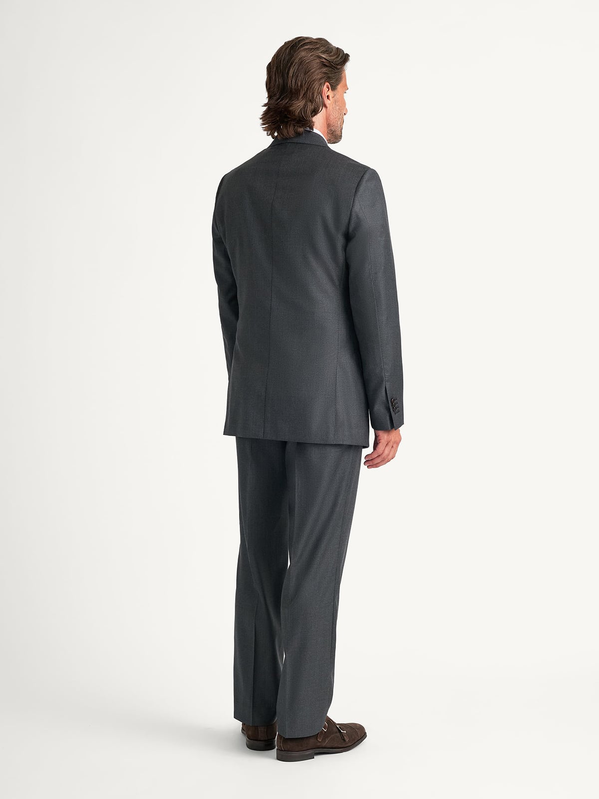 Double Breasted VBC Grey S110s Carmine Suit - Custom Fit Tailored