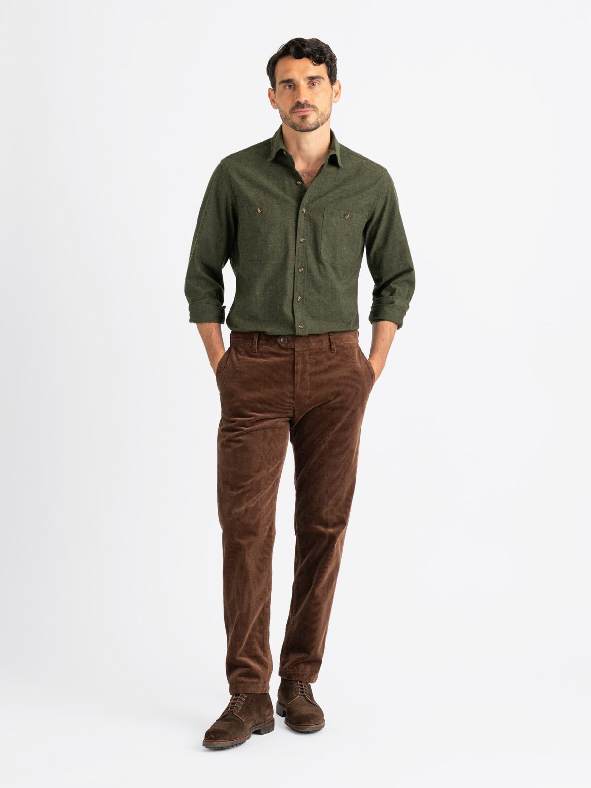 corduroy pants with dress shirt Black Corduroy Two Pocket Shirt