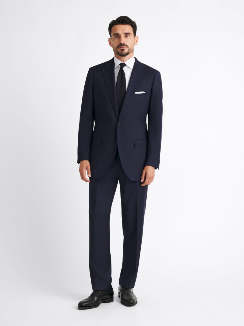 Loro Piana Fabric Navy S150s Mercer Suit Thumb Detail