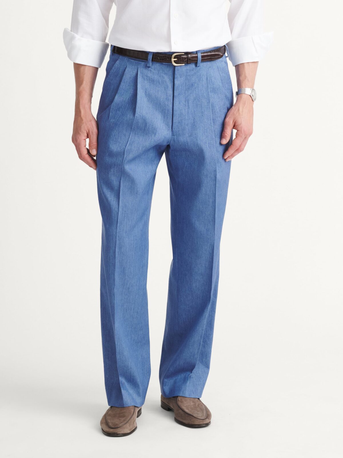denim dress trousers polished denim trouser