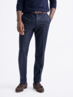 VBC Navy Wool Flannel Dress Pant - Custom Fit Tailored Clothing