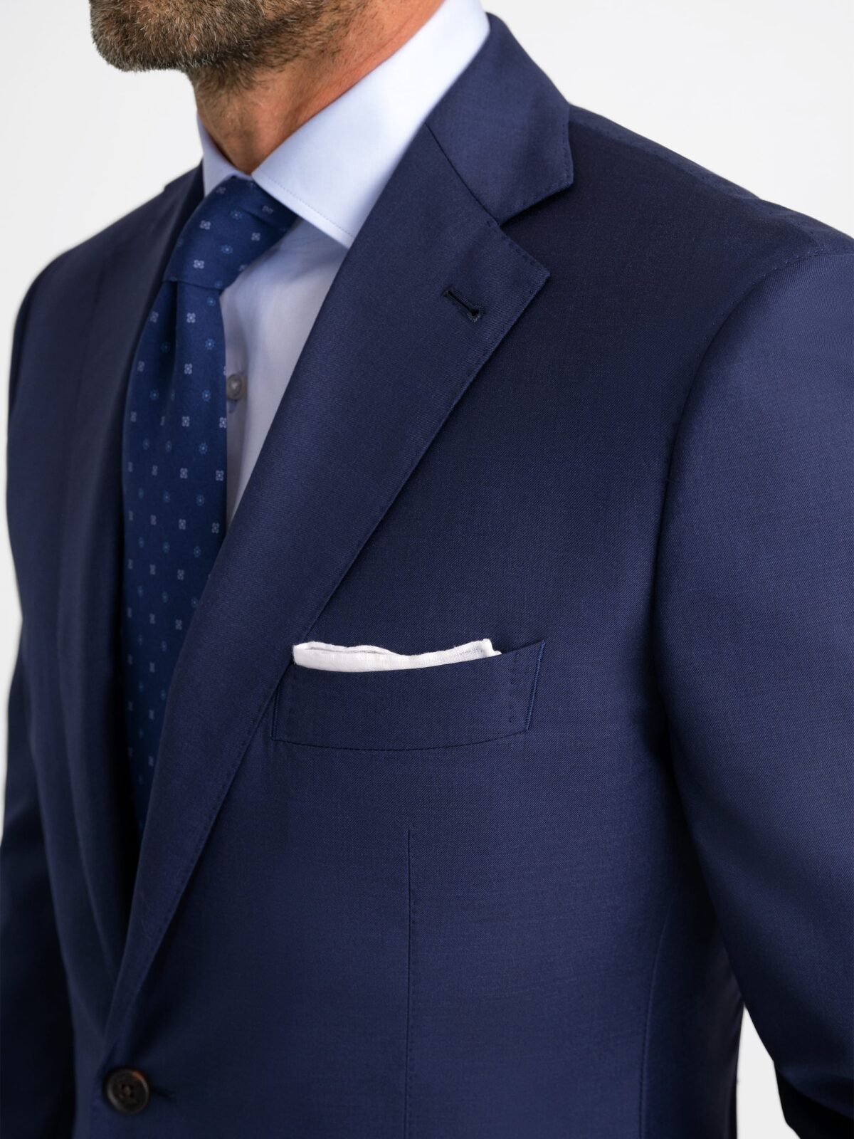 Loro Piana Fabric Navy S170s Wool and Silk Mercer Suit - Custom