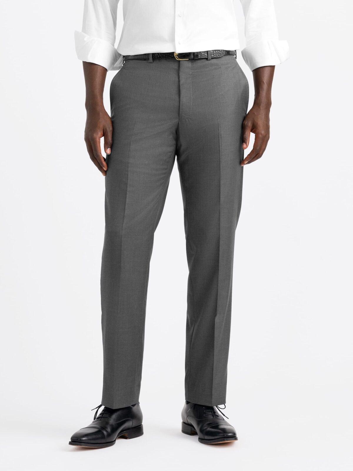 Loro Piana Fabric Grey S170s Wool and Silk Dress Pant - Custom Fit