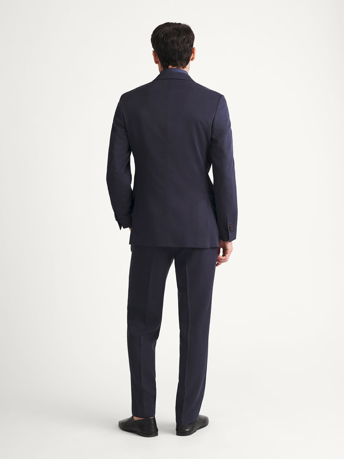 【黒タグ】Ermenegildo Zegna　スーツ　ネイビー　46　MILA Ermenegildo Zegna Navy Silk Suit - Custom Fit Tailored Clothing