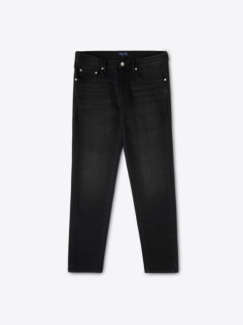 Japanese 12oz Washed Black Stretch Jeans - Custom Fit Pants