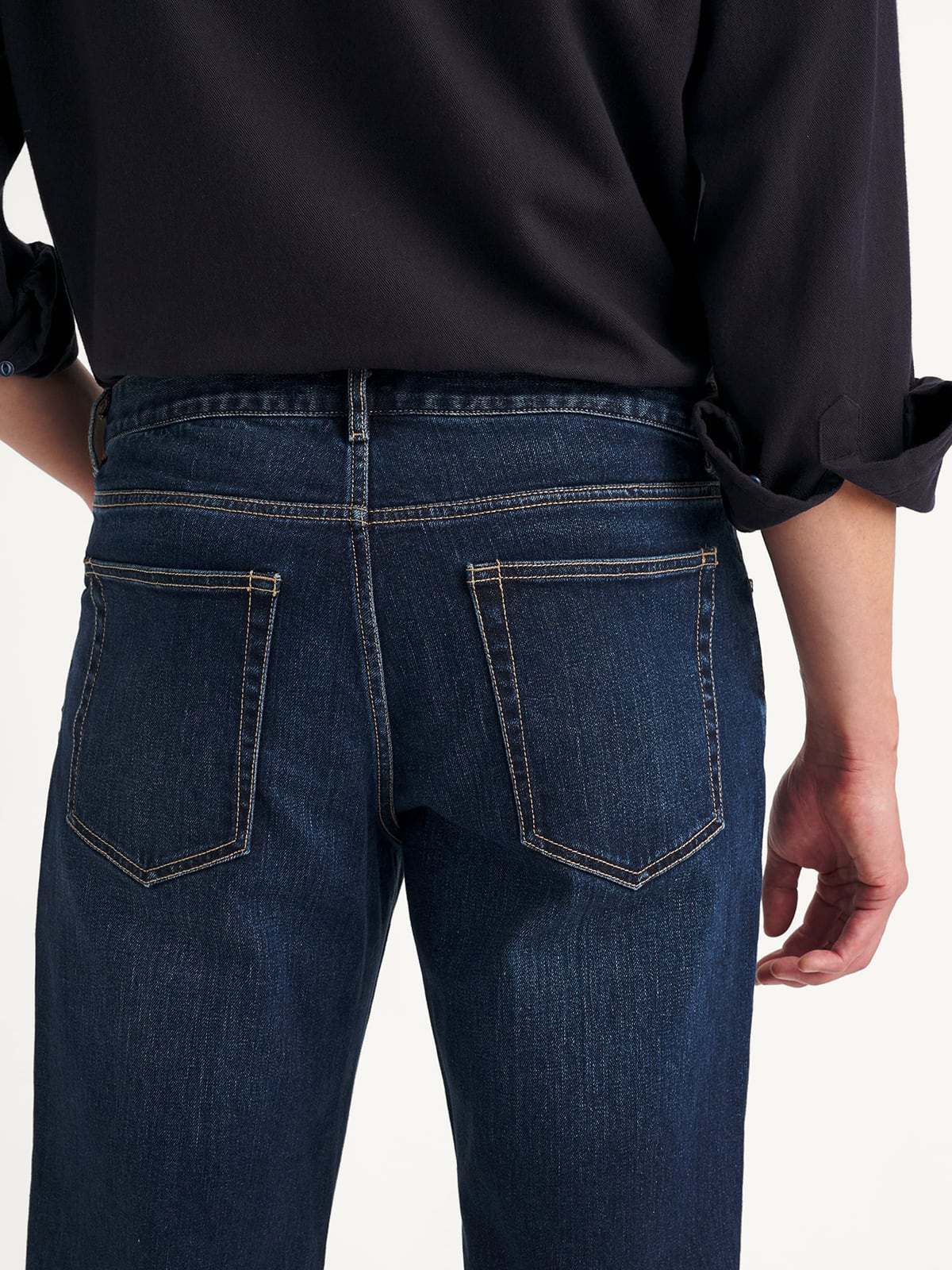 Japanese 12oz Dark Wash Indigo Stretch Slim Jeans - Custom Fit Pants