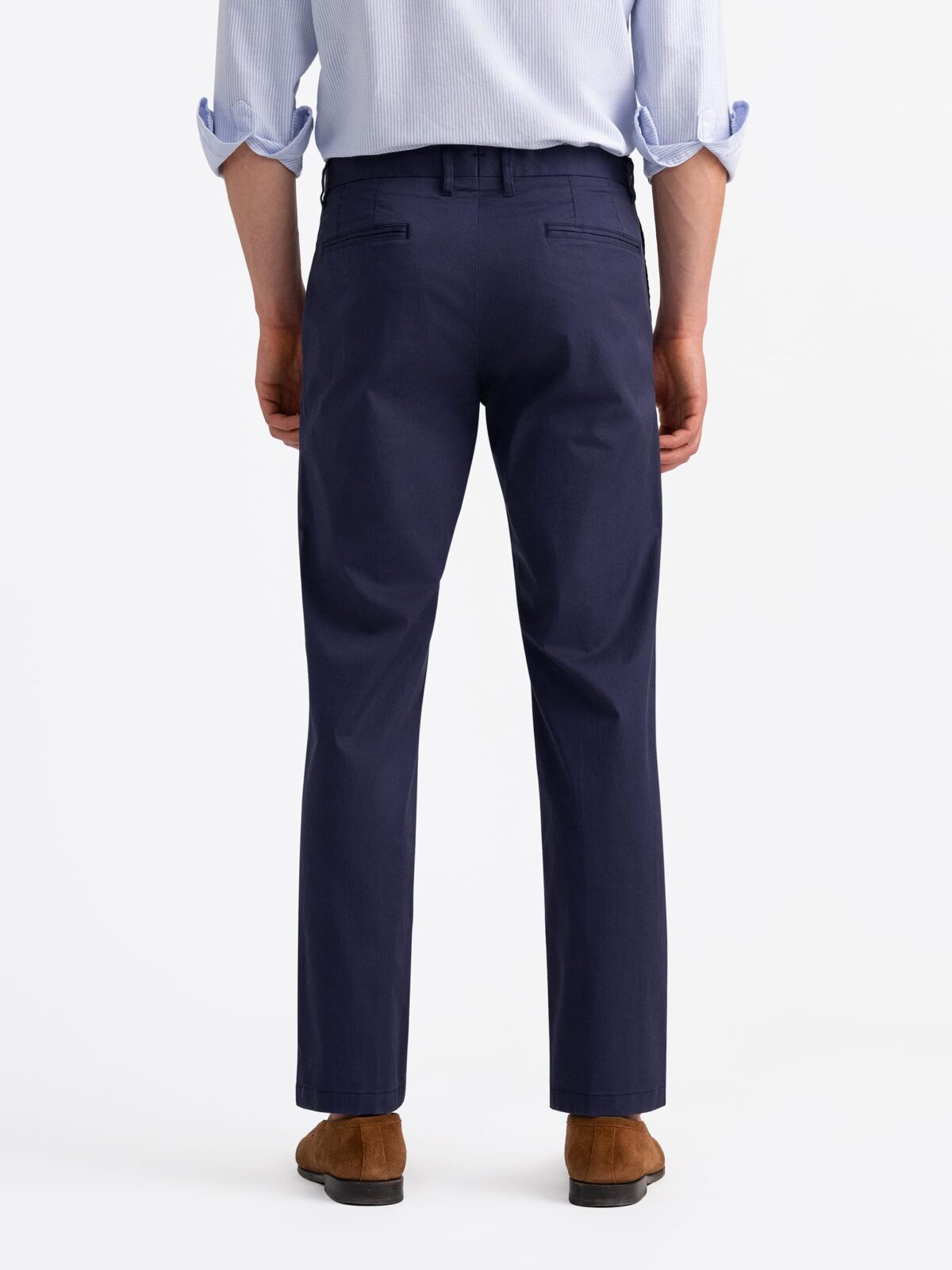 Di Sondrio Faded Navy Lightweight Stretch Twill - Custom Fit Pants