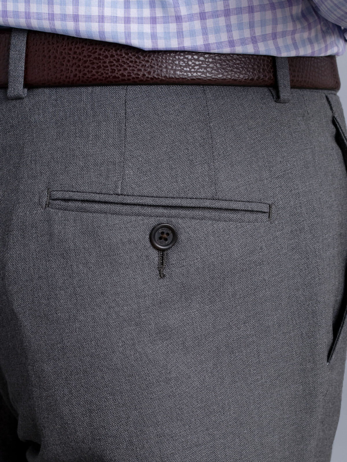 Allen Grey Comfort Fresco Dress Pant - Custom Fit Tailored Clothing