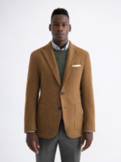 Ochre Shetland Tweed Waverly Jacket - Custom Fit Tailored Clothing