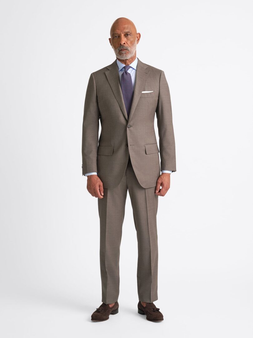 Loro Piana Taupe Zelander Dream Tropical Wool Suit Thumb Detail