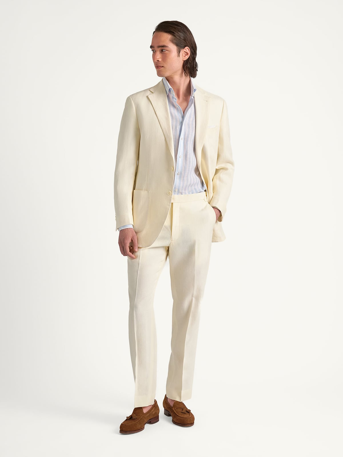 Ivory Irish Linen Bedford Suit