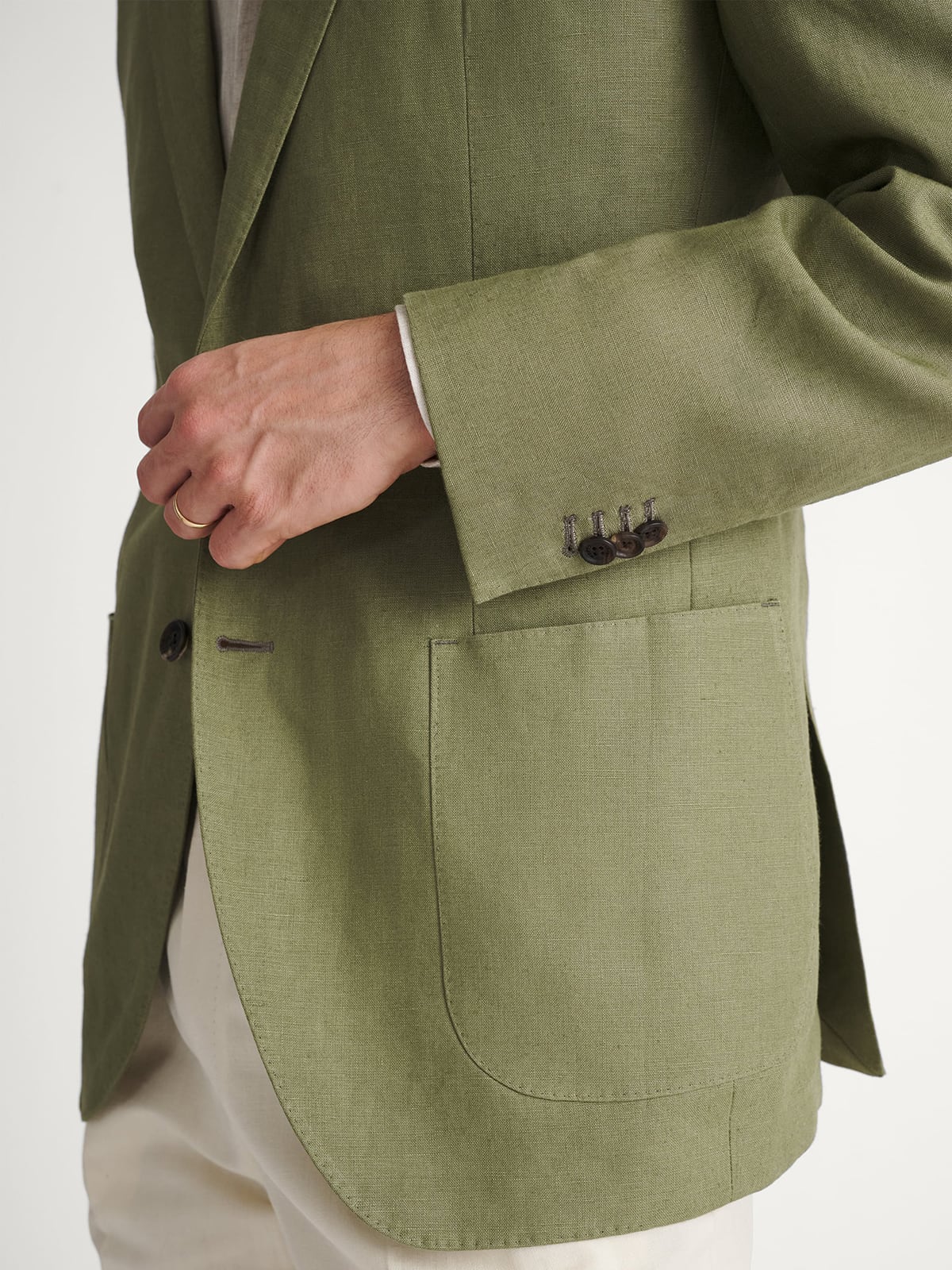 Spence Bryson Sage Heavy Irish Linen Bedford Jacket - Custom Fit