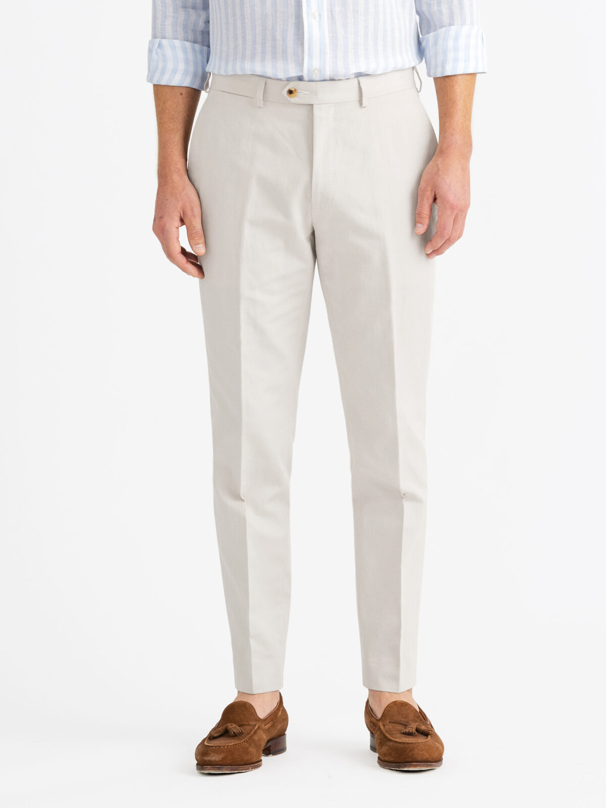Man Pants Cotton Linen Beige Blue Summer Breathable Linen Trousers