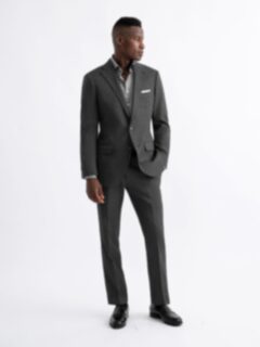 Light Grey Wool Stretch Dress Pant - Custom Fit Tailored Clothing