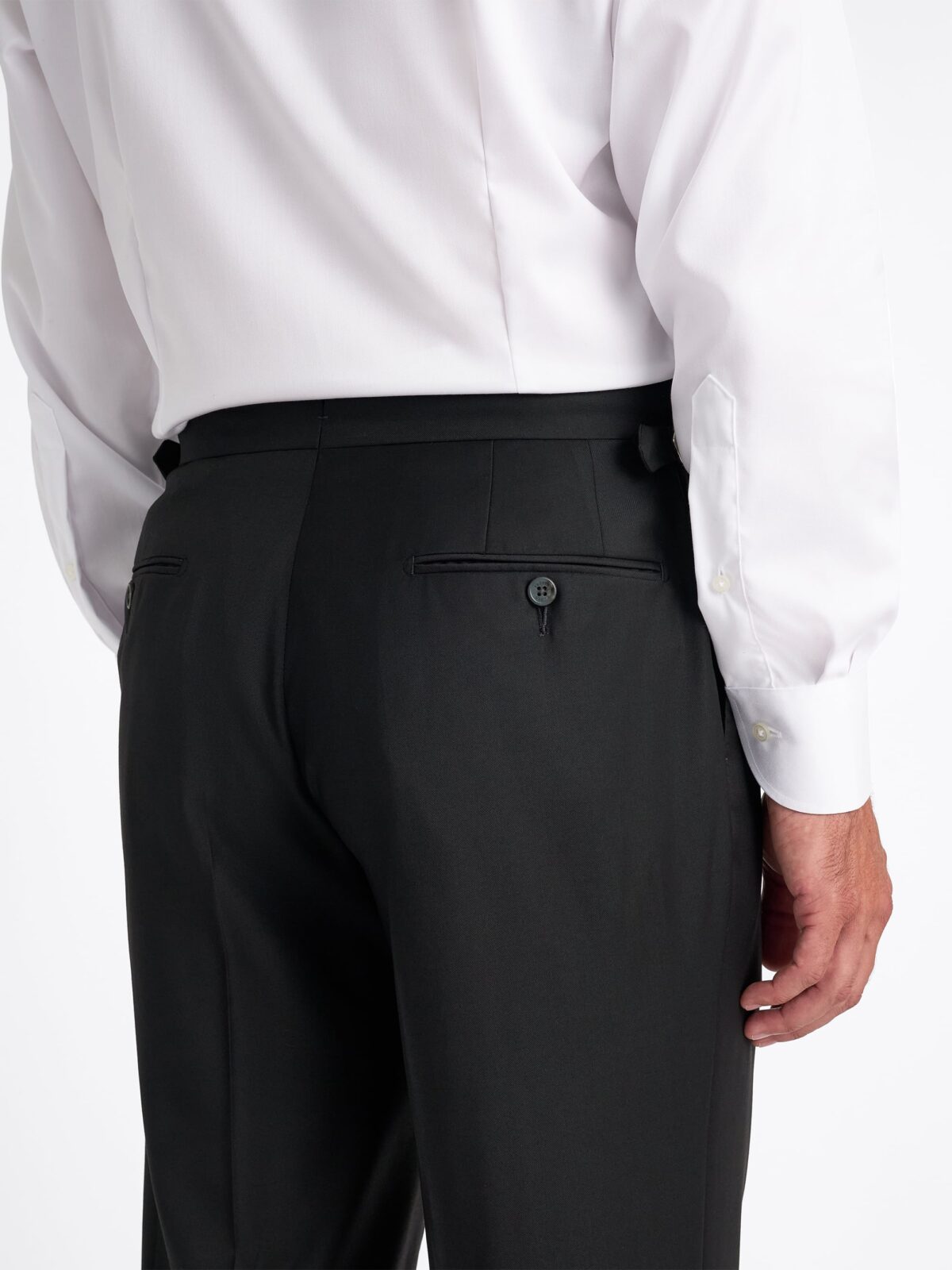 black dress pants grey shirt The Black Tux Suit Pants-Classic In Black | Size: 50/34