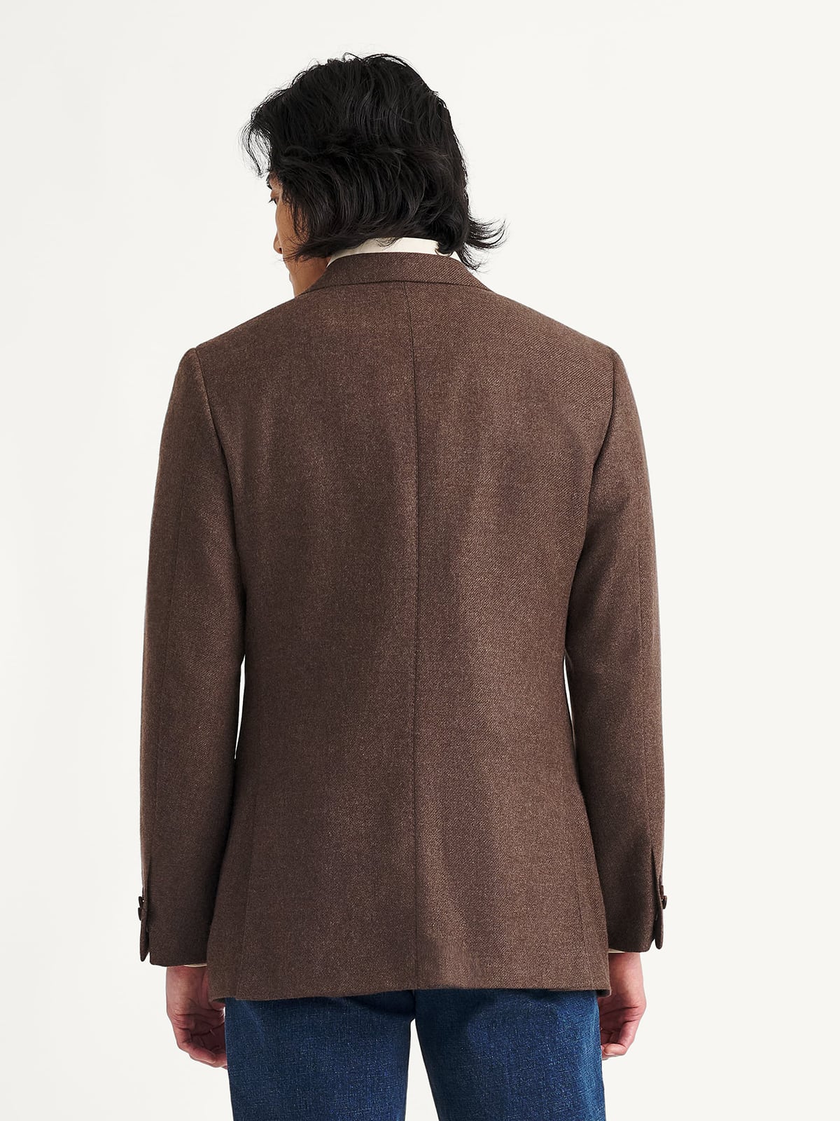 di Pray Brown Cashmere Flannel Jacket - Custom Fit Tailored Clothing