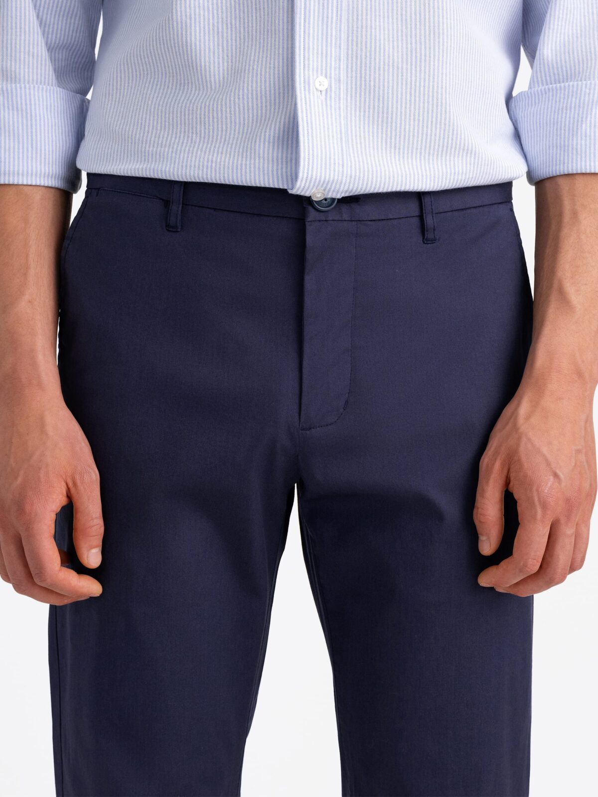 Di Sondrio Faded Navy Lightweight Stretch Twill - Custom Fit