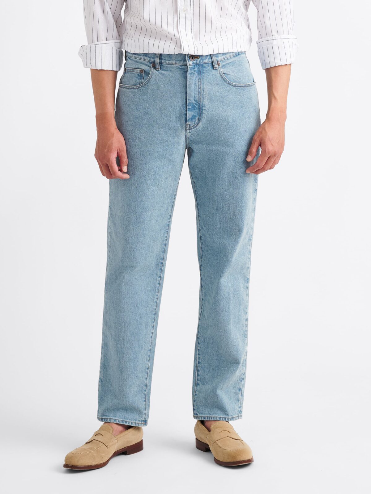 Japanese Light Wash Indigo 14oz Stretch Jeans - Custom Fit Pants