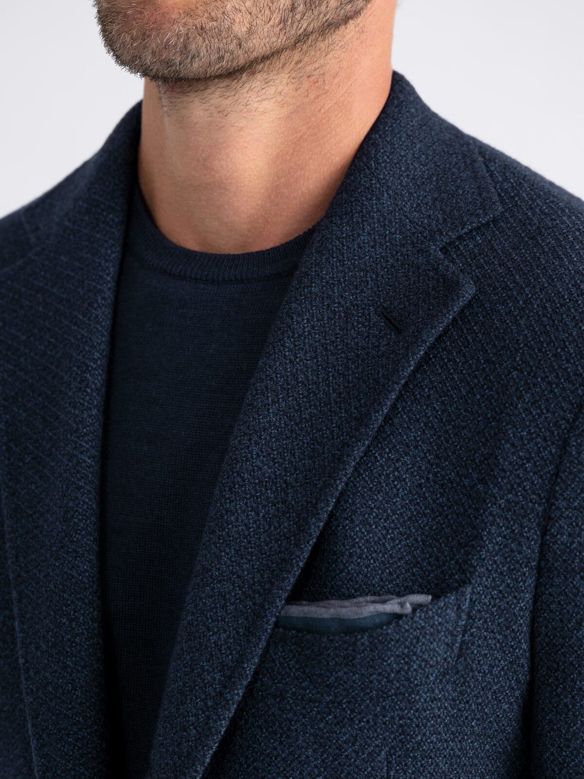 Navy Polyester Wool Shoulder Pads Men's Suit — Labels Resale Boutique