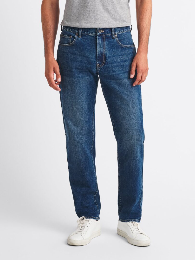 Japanese 12oz Mid Wash Indigo Stretch Jeans Thumb Detail