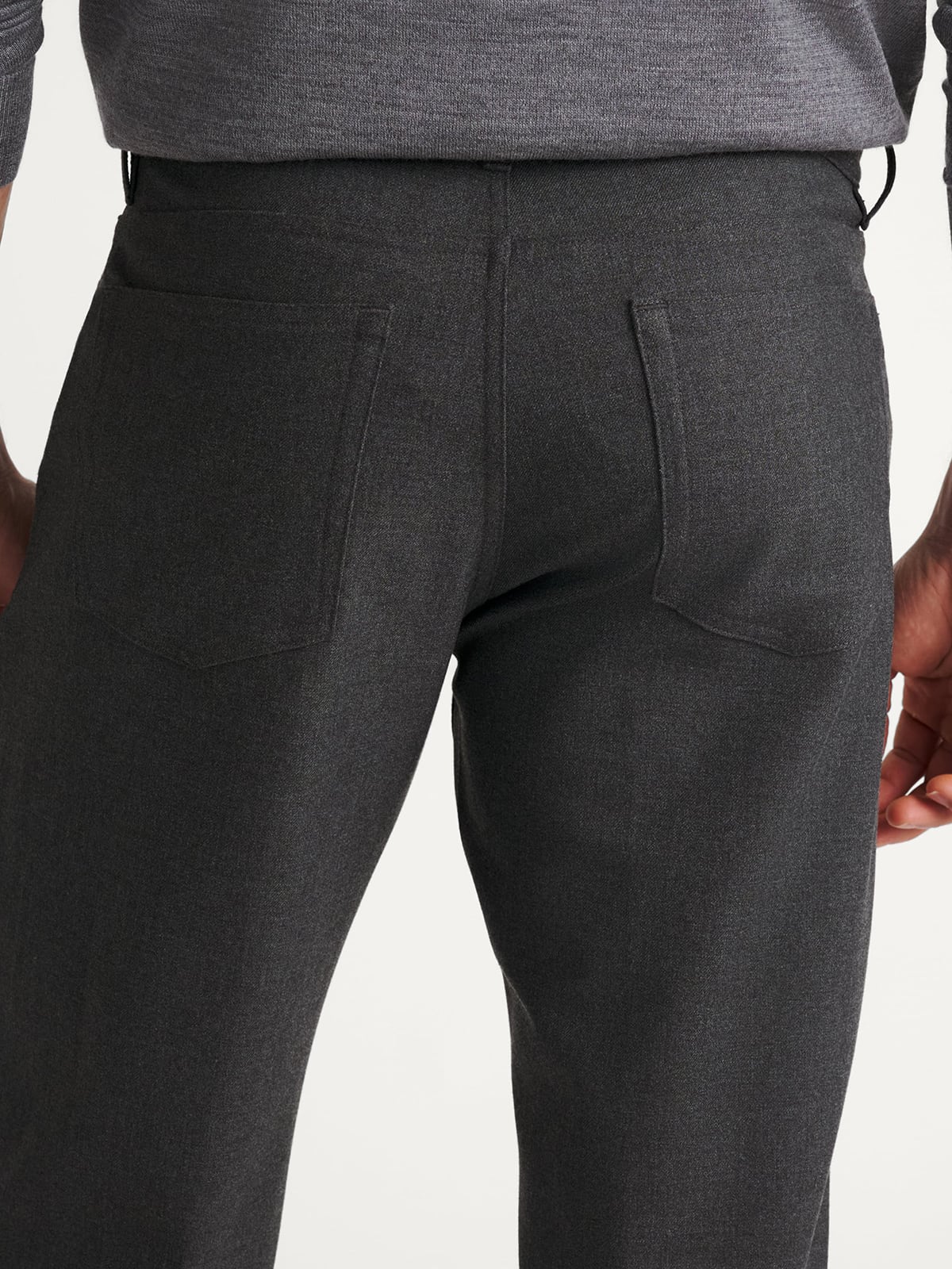 Charcoal Flannel Performance Stretch 5-Pocket - Custom Fit Pants