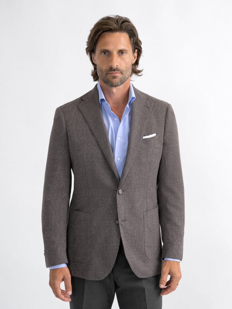 Reda Taupe Hopsack Bedford Jacket Thumb Detail