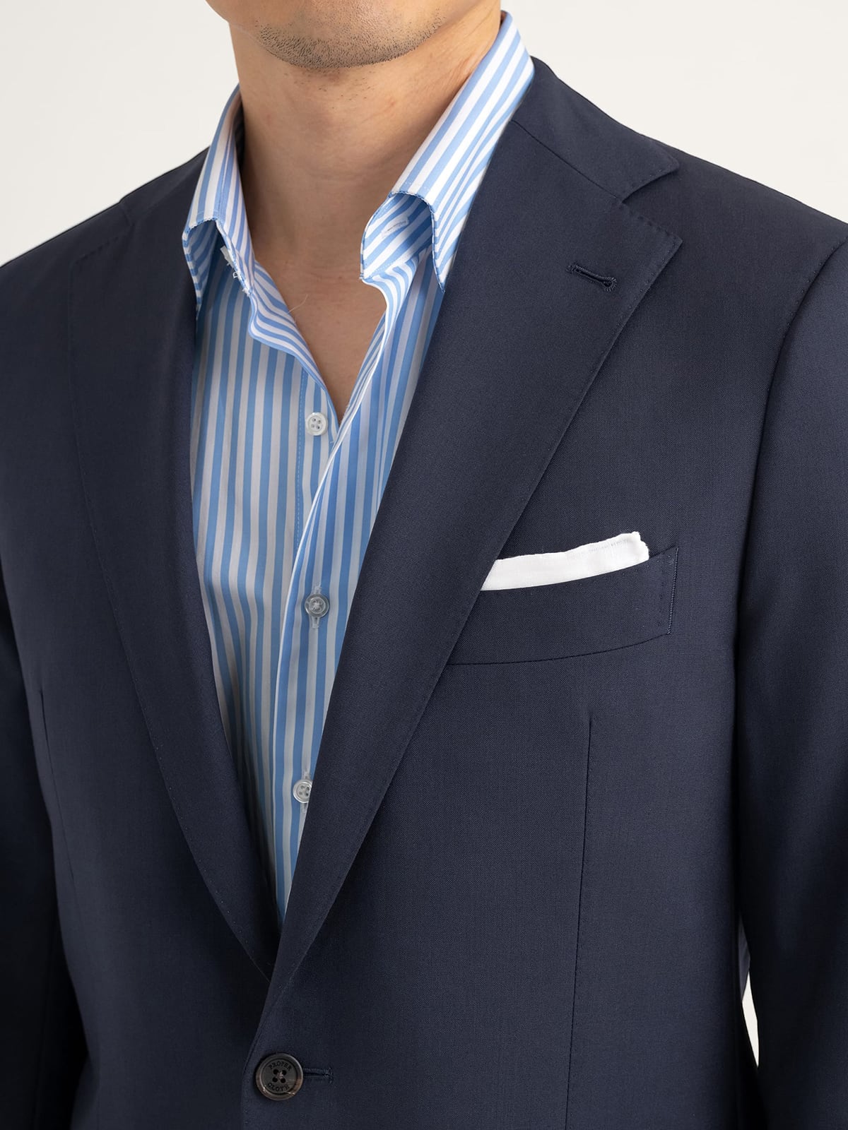 Drago Navy S130s Tropical Wool Allen Suit - Custom Fit Tailored