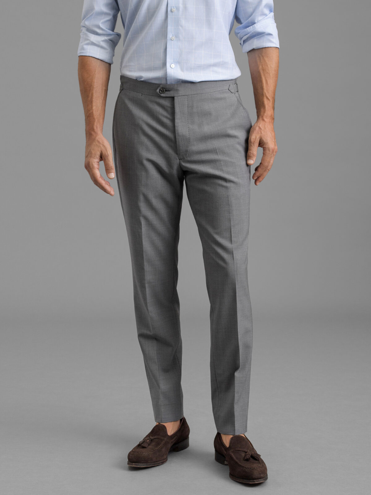 Slim Stretch Tailored Dress Pant - Light Grey, Suit Pants