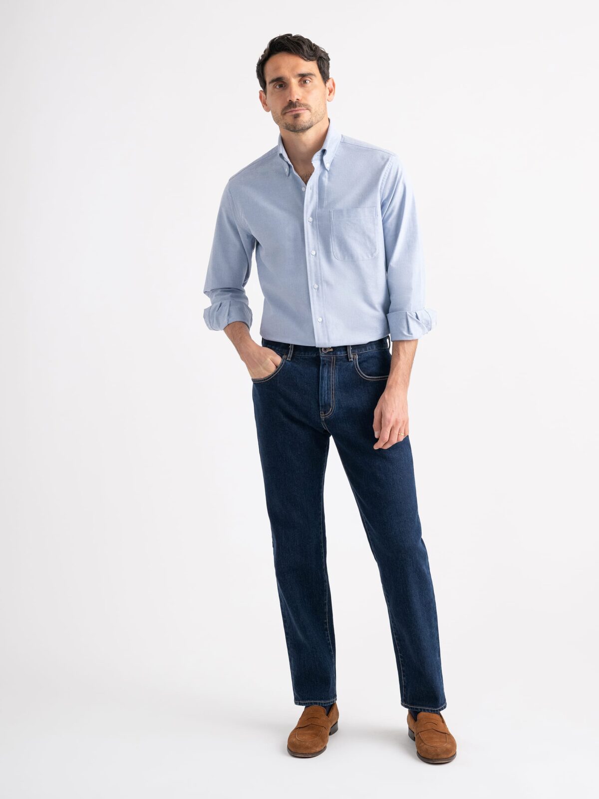 stretchable jeans and shirt