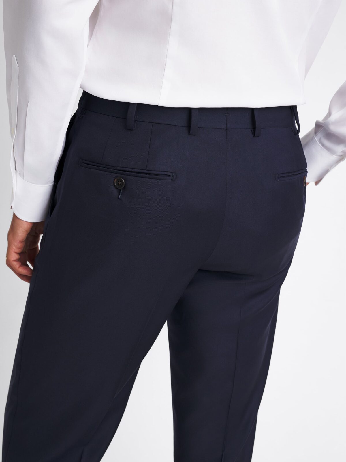 Loro Piana Fabric Navy S150s Wool Dress Pant - Custom Fit