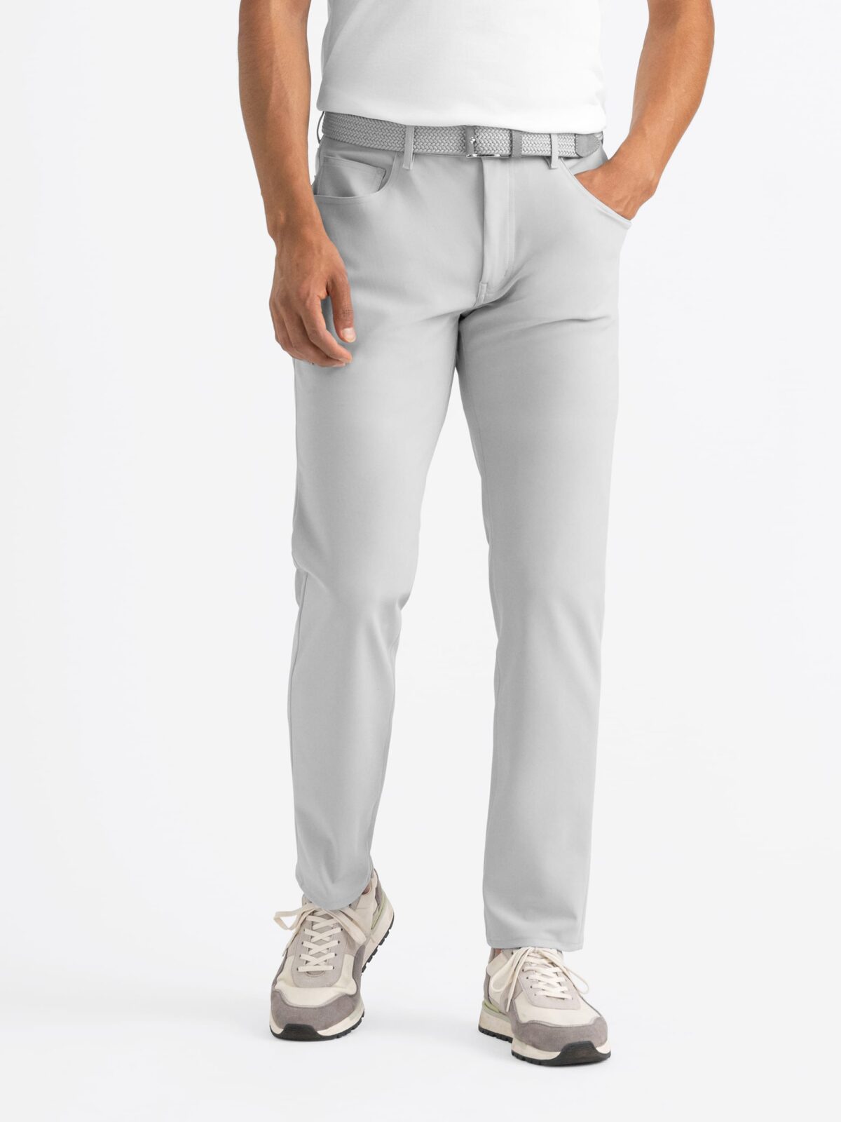 Milano Light Grey Performance Golf 5-Pocket - Custom Fit Pants