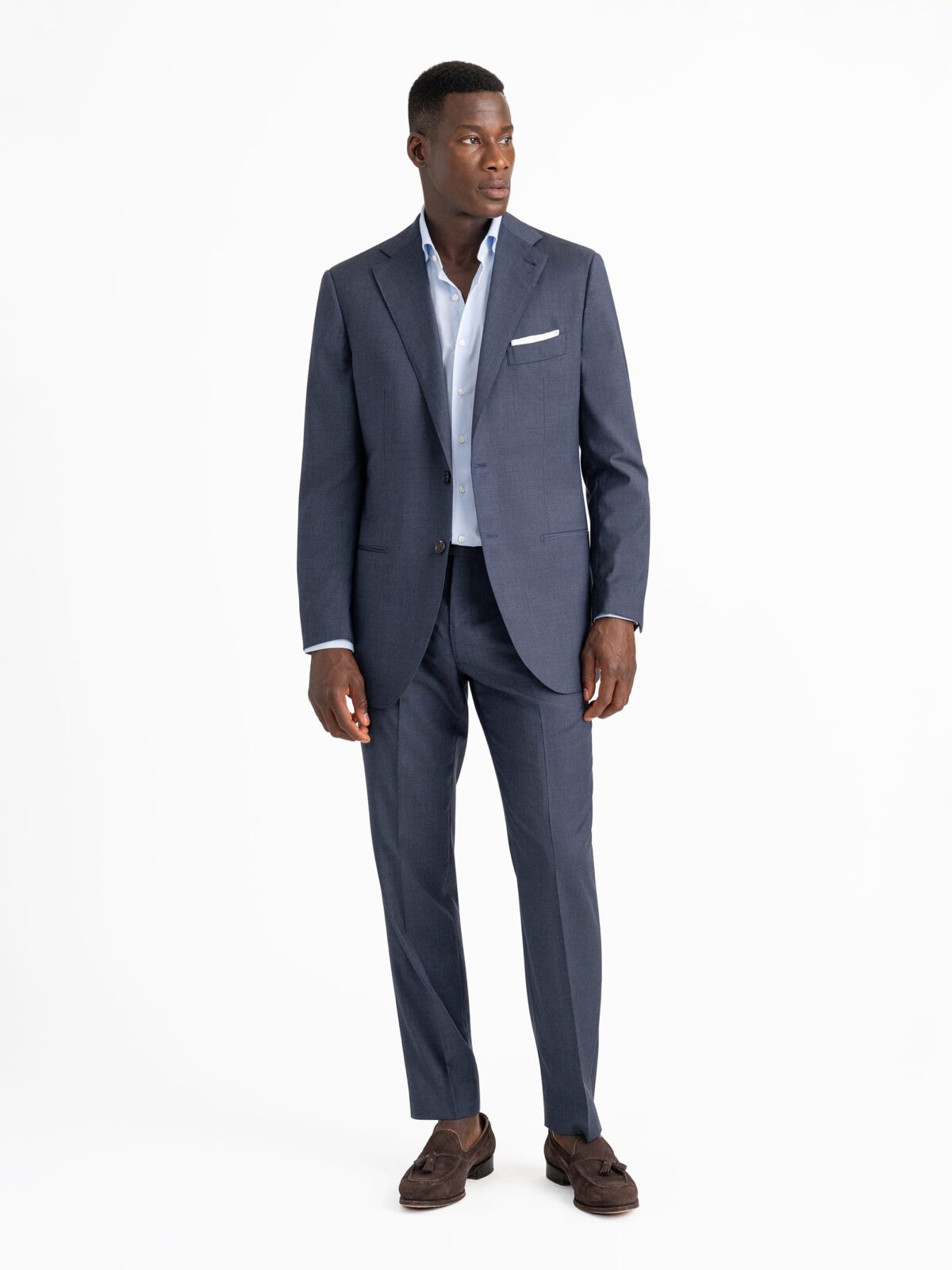 Loro Piana Fabric Navy Tropical Wool Suit - Custom Fit Tailored