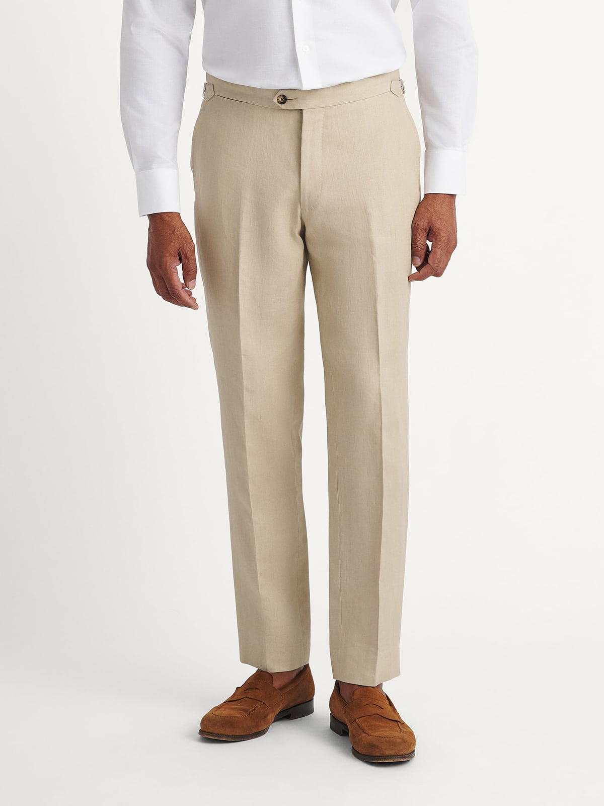 Beige Irish Linen Bedford Suit Beige Irish Linen Bedford Suit