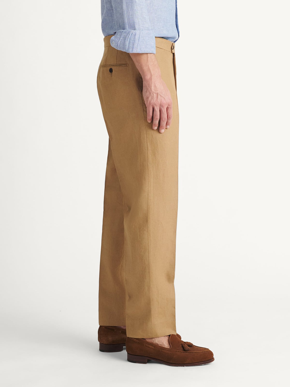 Proper Cloth Spence Bryson Caramel Heavy Irish Linen Men's Custom Dress Pants
