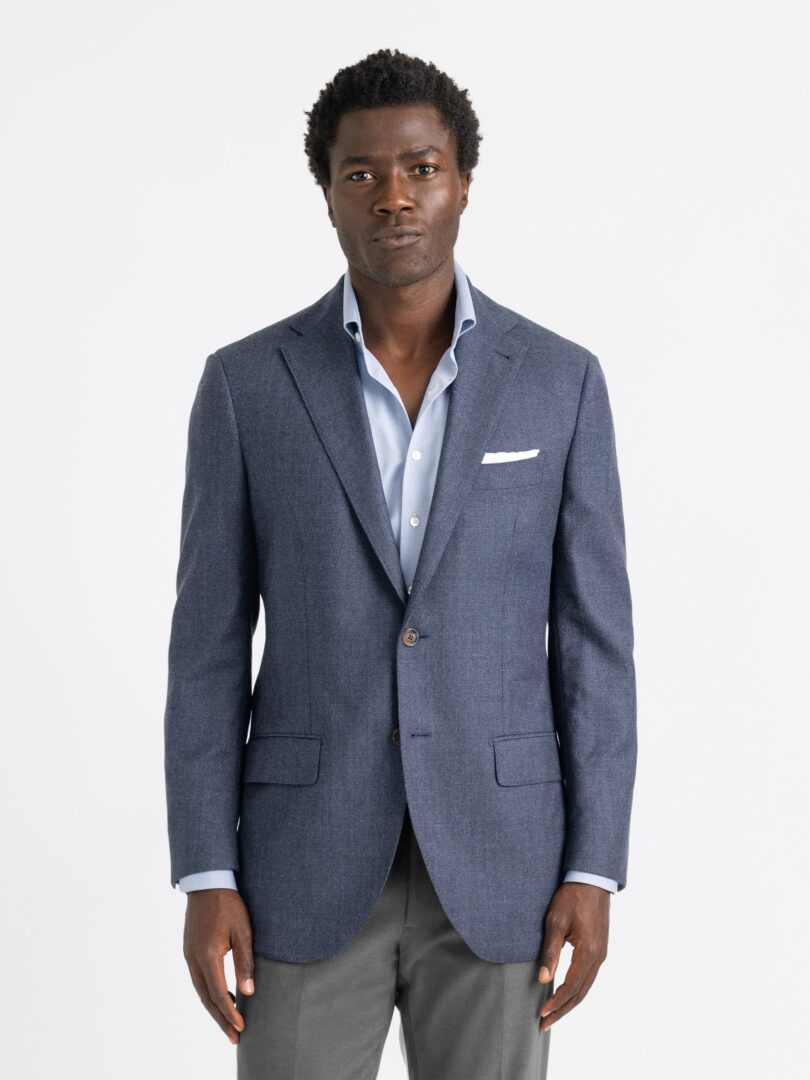 Slate Basketweave Essential Flannel Thompson Jacket Thumb Detail